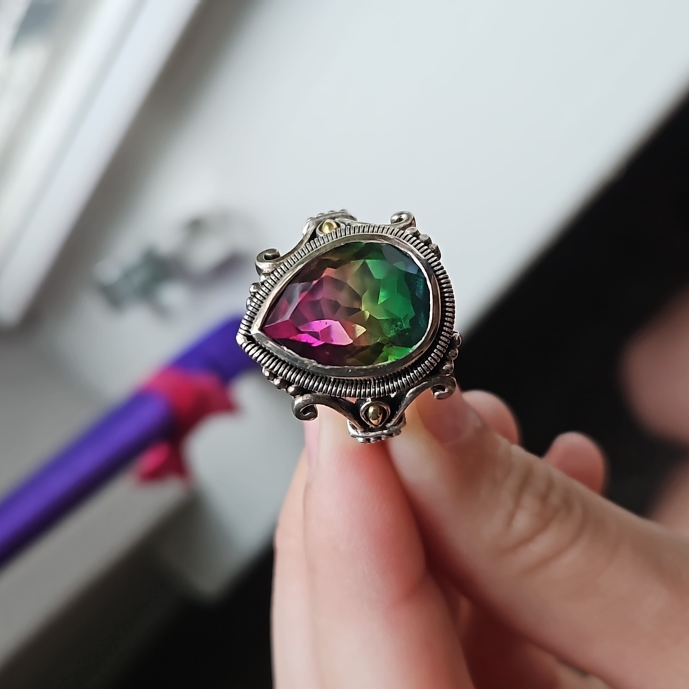 Vintage Watermelon Tourmaline Ring